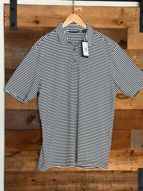 Cutter & Buck Striped Polo Shirt NWT Size L